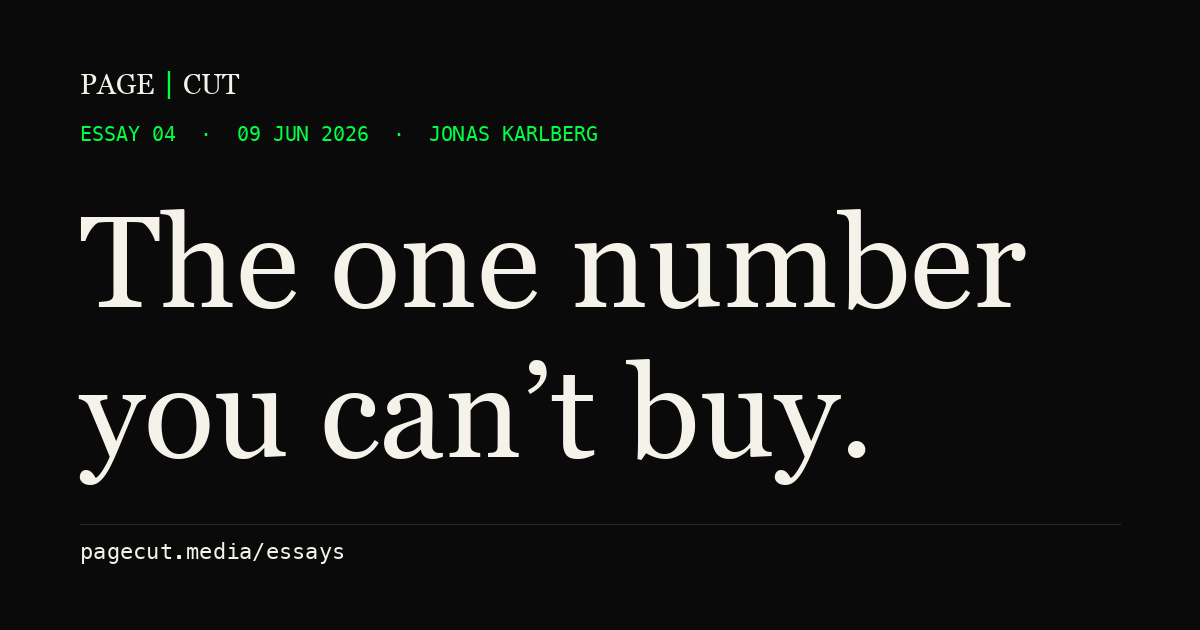 The one number you can't buy.
